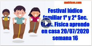 Juego de posición, de alineamiento, de tablero y fichas. Festival Ludico Familiar 1Âº Y 2Âº Sec Educ Fisica Aprendo En Casa 20 07 2020 Semana 16