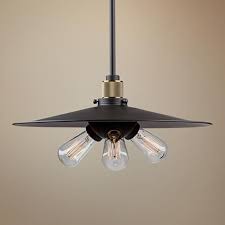 Matte Black And Brass Pendant Light Pin Em Pendentes Diversos