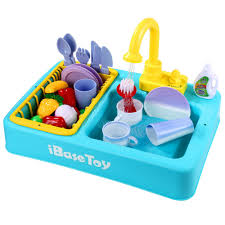 kids pretend play kitchen sink toys set