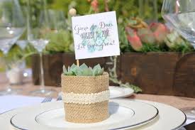 Rosette Succulents With Personalized Tags Sit Back And