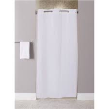 Buy products such as qkhook hookless shower curtain with snap in liner (1 pack) 71x74 inches mildew resistant fabric waffle. Hookless Part Hbh10ga014274 Hookless Stall Size 42 In X 74 In White 10 Gauge Shower Curtain Shower Curtains Liners Home Depot Pro