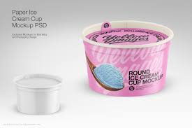 Paper Ice Cream Cup Psd Mockups On Behance