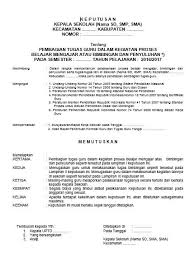 Contoh sk kepala sekolah paud. Surat Keputusan Sk Mengajar Guru Sekolah Dasar Sch Paperplane