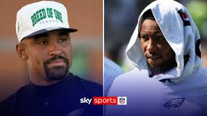 Philadelphia Eagles Jalen Hurts describes what value running back Saquon  Barkley brings to the team