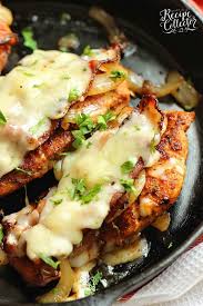 Cover each breast with a strip of bacon, then provolone cheese, then some sautéed onions and mushrooms. Loaded Blackened Chicken Diary Of A Recipe Collector