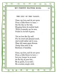 From the two who brought you the modern classic below the heavens comes give me my flowers while i can still. The Lily Of The Valley Poem From An 1867 Book Lily Of The Valley Poems Lily