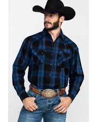 Ely Cattleman Mens Assorted Multi Large Plaid Long Sleeve Western Shirt Big
