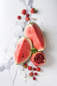 Red Fruits For Smoothies Variety Of Red Ripe Organic Fruit Berry Watermelon Strawberry Raspberry Pomegranate For Cocktails Or Fruit Facts Fruit Red Fruit