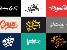 Script fonts are second from the bottom of font style choices at 11 per cent. 50 Creative Script Logo Design Inspiration Design With Red