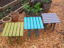 Colorful Square Top Pine Side Table For Home Garden In 10 Colors Handcrafted By Laughing Creek Wooden Outdoor Table Rustic Side Table Wooden Side Table