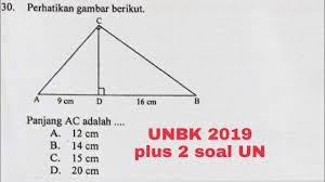 Kursus di tangerang contoh soal dan pembahasan kesebangunan 3 matematika from id.pinterest.com. Kesebangunan Segitiga Siku Siku Unbk Smp 2019 Youtube