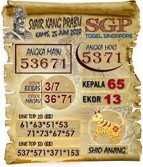 Prediksi Bocoran Sgp Kamis 25 Juni 2020 Kamis Permainan Angka Mainan