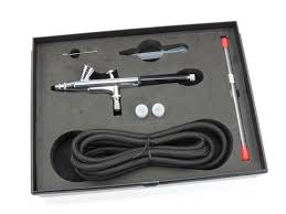 Connect the short hose to the mini compressor. Airbrush Gun 5ml With 0 2 0 3 And 0 5mm Needle Nozzle And Hose Mark S Miniatures