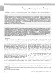 Pdf Use Of Colour Parameters For Roasted Coffee Assessment