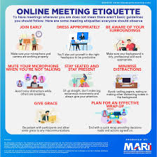 Online Meeting Etiquette Business Etiquette Met Online Digital Learning Classroom