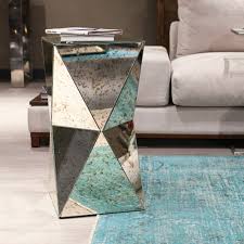 Altinci Cadde Geometrik Formlu Aynali Yan Sehpa 30x60 Cm Altinci Cadde