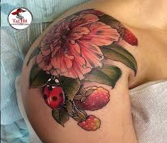 Black And White Small Black And White Ladybug Tattoo Ladybug With A Flower Tattoo Ideas In 2020 Lady Bug Tattoo Tattoos Tattoo Designs