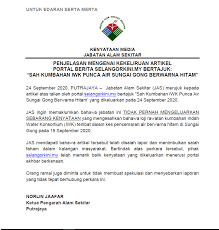 Dari kumpulan kutipan yang telah kami siapkan di artikel ini, adakah yang ingin. Kenyataan Media Jabatan Alam Jabatan Alam Sekitar Facebook