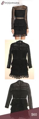 Aqua Black Lace Long Sleeve Dress Excellent Condition Wore Once For A Few Hours For My Birthday Very Well Black Lace Long Sleeve Dress Fashion Clothes Design