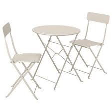 Saltholmen Table And 2 Folding Chairs Outdoor Beige Buy Online Or In Store Ikea Folding Chair Outdoor Folding Chairs Chair
