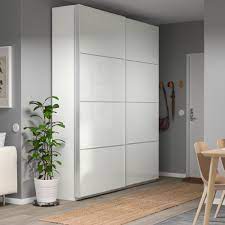 Ikea Pax Armoire Penderie Blanc Farvik Verre Blanc Mobili Corridoio Armadio Ingresso Arredamento