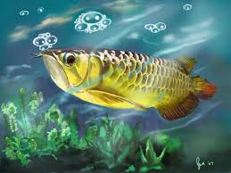 Arowanafish Jpg 1024 768 Ikan Lukisan Alam