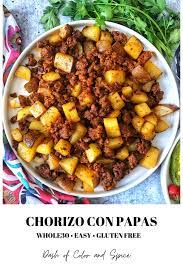 Chorizo Con Papas Dash Of Color And Spice Recipe Chorizo Recipes Dinner Chorizo Recipes Recipes