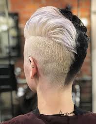 Split Dye Hair Black And Blond Pin By David Connelly On Bleach Blonde Hair W Dark Nape 03 Split Dyed Hair Natural Hair Color Bleach Blonde Hair