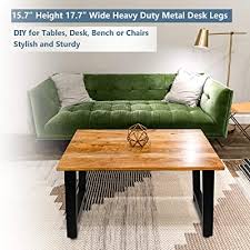 Check out our coffee table legs selection for the very best in unique or custom, handmade pieces from our furniture shops. Buy Metal Bench Furniture Legs Coffee Table Legs 16 H X 18 W Rustic Decory H Type Square Tube Table Legs Heavy Duty Metal Desk Legs Industrial Modern Diy Cast Iron Bench