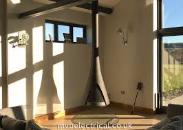 Suspended fireplaces hang from the ceiling or wall, maximising on space and possessing a unique sculptural quality. Mvb Electrical Installed This Hanging Fireplace In A Barn Conversion