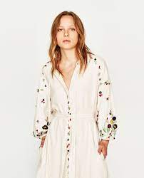 islemeli uzun tunik tumunu gor elbise kadin zara turkiye embroidered clothes dresses womens dresses