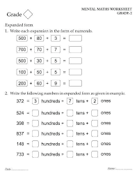 Writing Numbers In Expanded Form Worksheet And Printable Worksheets For Grade 3 Place In 2020 Mental Maths Worksheets Third Grade Worksheets 3rd Grade Math Worksheets