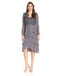Sl Fashions Womens Lace And Chiffon Peplum Jacket Over Tiered Dress 0 Dresses Fashion Womens Womenfa Lace Peplum Dress Chiffon Cocktail Dress Tiered Dress