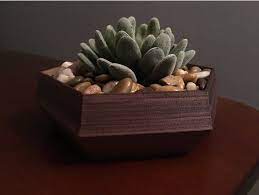 I'm really happy with them! Hollow Hexagonal Planter Made With Hatchbox Wood Pla See Post Printing Section For Information On Wood Stai Succulent Planter Fake Succulent Plants Succulents