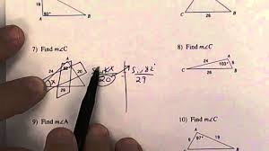 A2 + b2 − 2ab cos(c) = c2. 1 26 Law Of Sines Worksheet Youtube