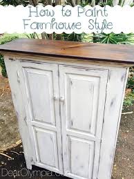 How To Paint Farmhouse Style Furniture Dear Olympia Cece Caldwells Paints Distressed Furniture Diy Farmhouse Style Furniture Distressed Furniture Painting