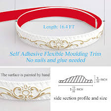 Shop for recessed lighting trims in recessed lighting. Huaesem Flexible Molding Trim Self Adhesive Wall Trim For Furniture Door Wardrobe Home Decor No Paint 1 13 32 Inch X 16 4 Feet White Golden Crown Molding Ceiling Molding Building Supplies Tools Home Improvement Urbytus Com