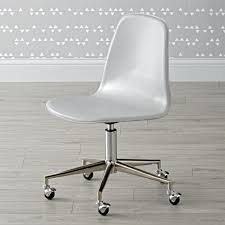 Doing homework or crafting projects have never been this stylish. Shop Kids Class Act Light Grey Silver Desk Chair This Leather Kids Desk Chair Has Handy Rolling Wheels And Gold Desk Chair Kids Desk Chair Pink Desk Chair