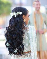 11 Real Brides Who Didn T Opt For A Bun On Their Wedding Long Bridal Hair Indian Bridal Hairstyles Bridal Hair