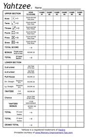 game pieces parts yahtzee 78 score pad sheets replacement game part refill 2014 games