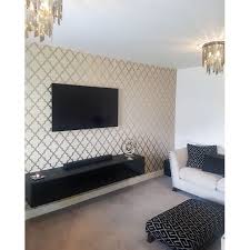 Camden Trellis Wallpaper Cream Gold Gold Living Room Cream Living Rooms Glam Living Room