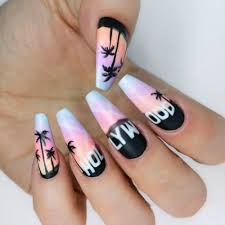 Matte black nails and black glitter accent ones for parties light blue matte nails are a great idea for summer to feel refreshed 13 Reasons Why Coffin Nails Are The Hottest Mani Trend For Summer Brit Co
