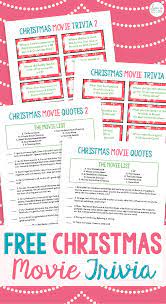 While almost everyone has a favorite christmas movie, we thought it would be fun ask questions about a variety of movies rather than just one. Free Printable Christmas Movie Trivia Christmas Game Night