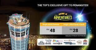 The top at komtar tower is a great place to get a view over penang island and beyond, especially at sunset. From Rm28 For Penangites The Top Komtar Ticket Promotion Foodilifecious