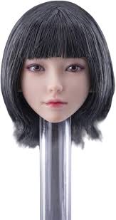 Amazon.com: ODFJRU I8Toys 1/6 Scale Female Action Figure Head Sculpt  Miniature Head Model Asian BeautyThe Girl Next Door Mandy Head Sculpture  Fit for 12 inch Soldier Body(Black Short Hair D) : 玩具和遊戲