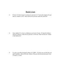 Key, gas laws worksheet : Boyles And Charles Law Worksheet With Answers Teaching Resources
