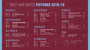 .hotspur west bromwich albion west ham united wolverhampton wanderers. West Ham 2018 19 Fixtures Hammers Kick Off At Liverpool West Ham United