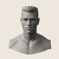Zbrush Mans Head 3d Model Manly Dude By 3dchars Head Anatomy Zbrush 3d Model
