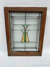 Crafts Stained Leaded Glass Window From