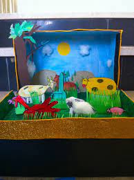 Diorama ideas | here is what patricia has to say about the making of this diorama cool brazilian rainforest diorama idea that will allow you to show the different levels from floor to canopy. Farm Diorama Image Only Farm Craft Turtle Crafts Kindergarten Art